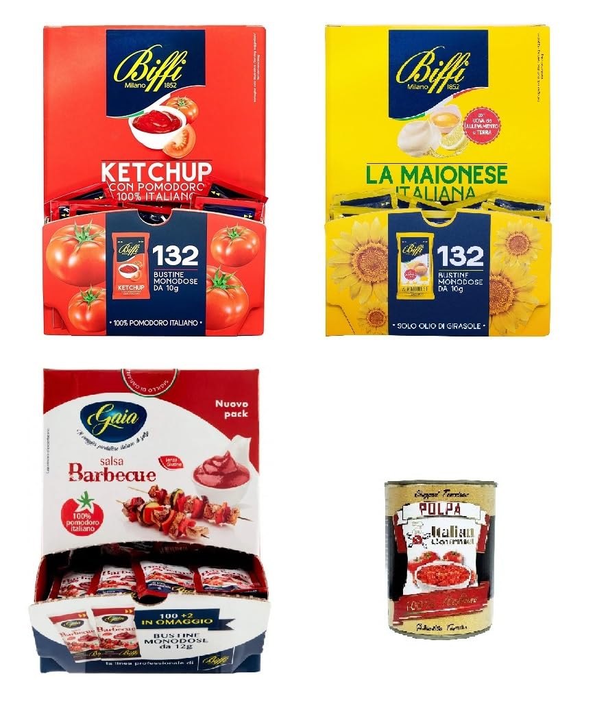 Italian Gourmet Kit Sauces BBQ Mayo Ketchup 396 x 10g (3,96kg)