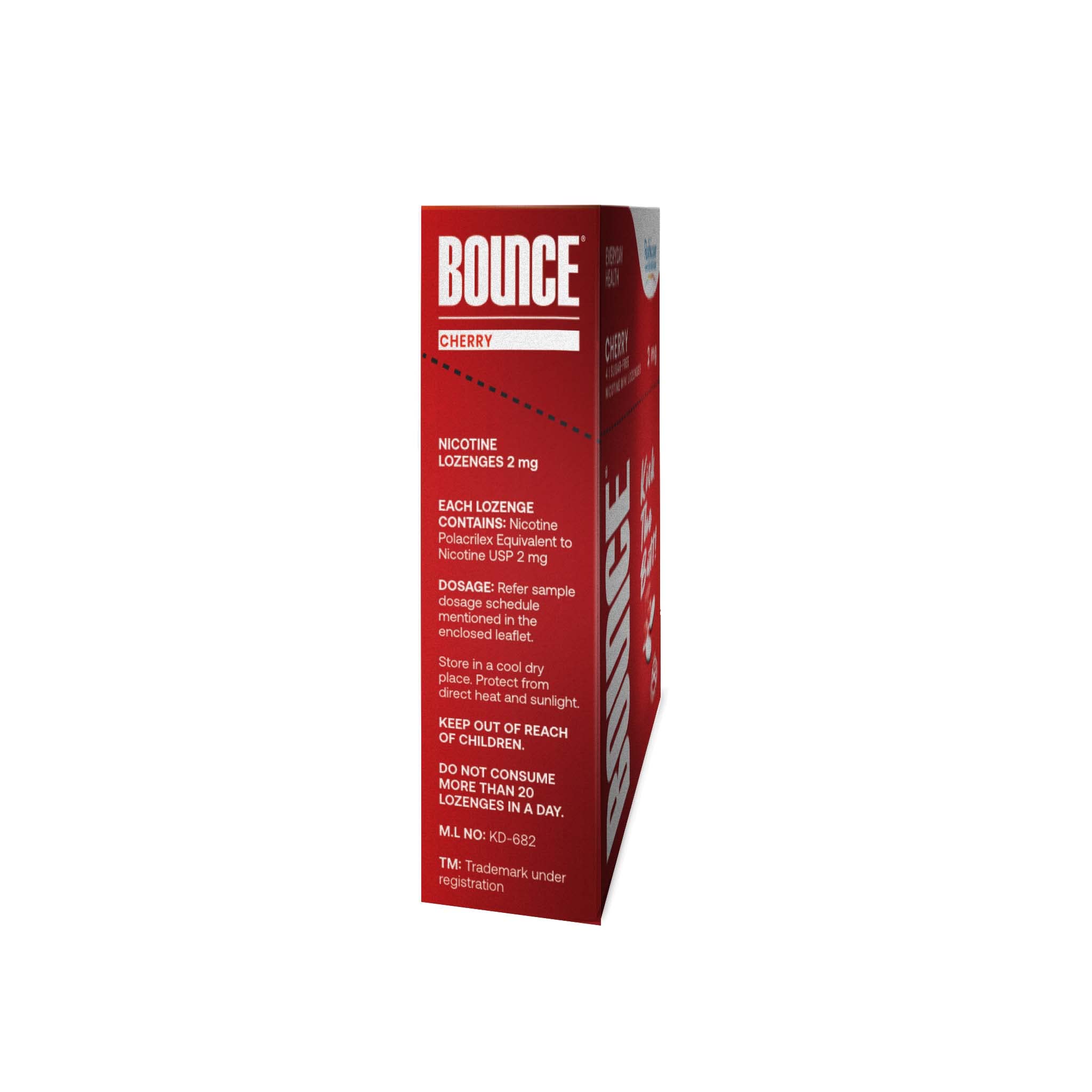 Rubicon BOUNCE Nicotine Mini Lozenge 2 Mg | Cherry flavour, Sugar Free | USFDA Approved | Helps Quit Smoking | 10 Packs of 4 Lozenges - Image 7 thumbnail