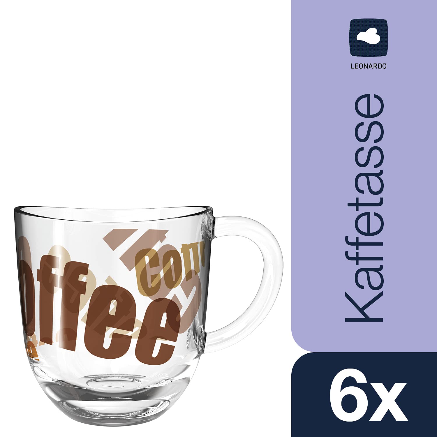 Lot De 2 Tasses à Thé/café Leonardo Collection - Porcelaine Fine Imprimée - 330 Ml - Lavable Lave-vaisselle Et Micro-ondes - Cadeau élégant