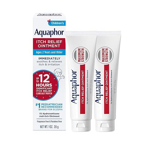 Aquaphor Ungüento para aliviar la picazón de los niños, ungüento antipicazón de hidrocortisona al 1% para irritación de la piel, picaduras de