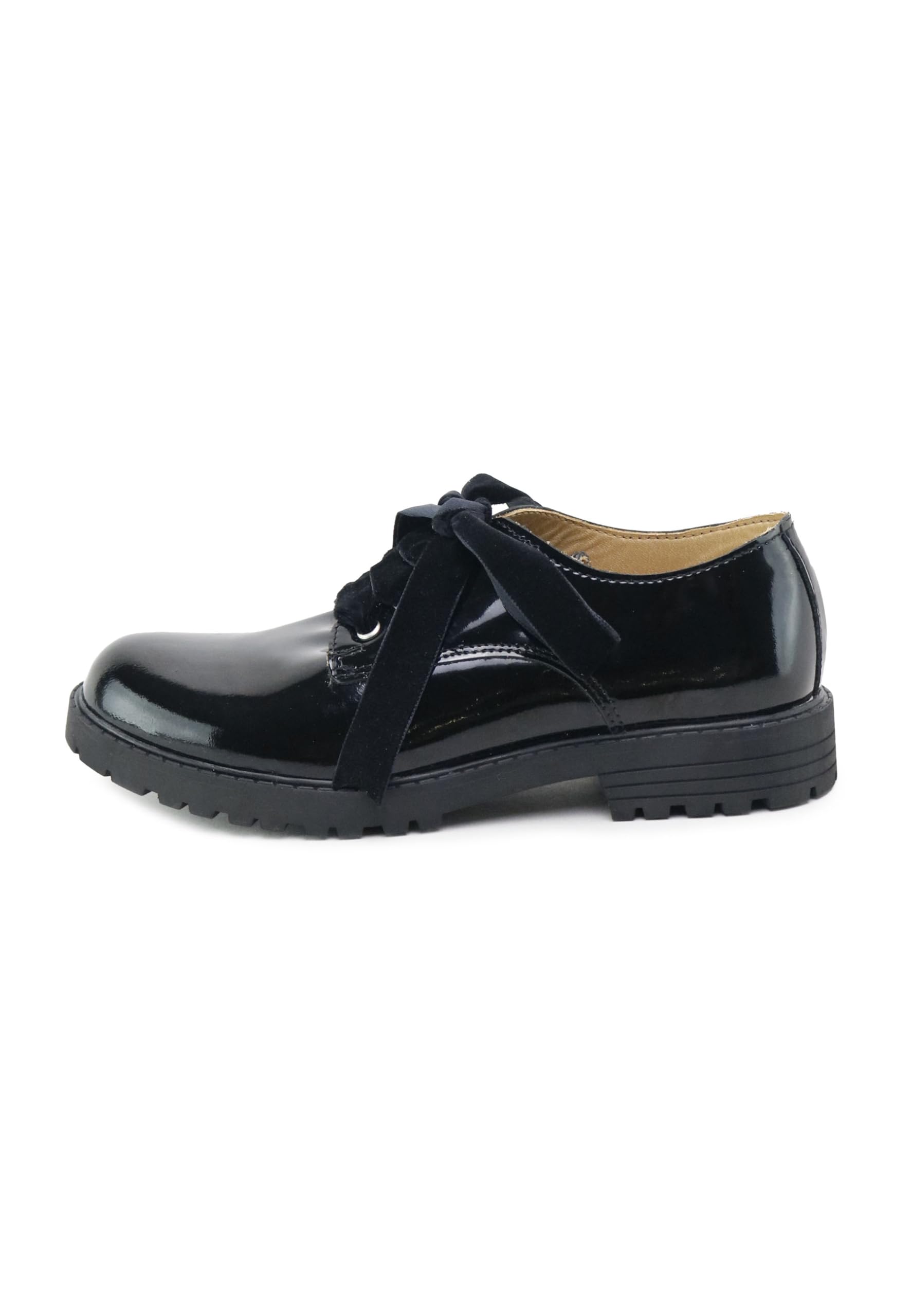 Eli Zapatos Blucher Colegiales Charol Negro Tankee 1957