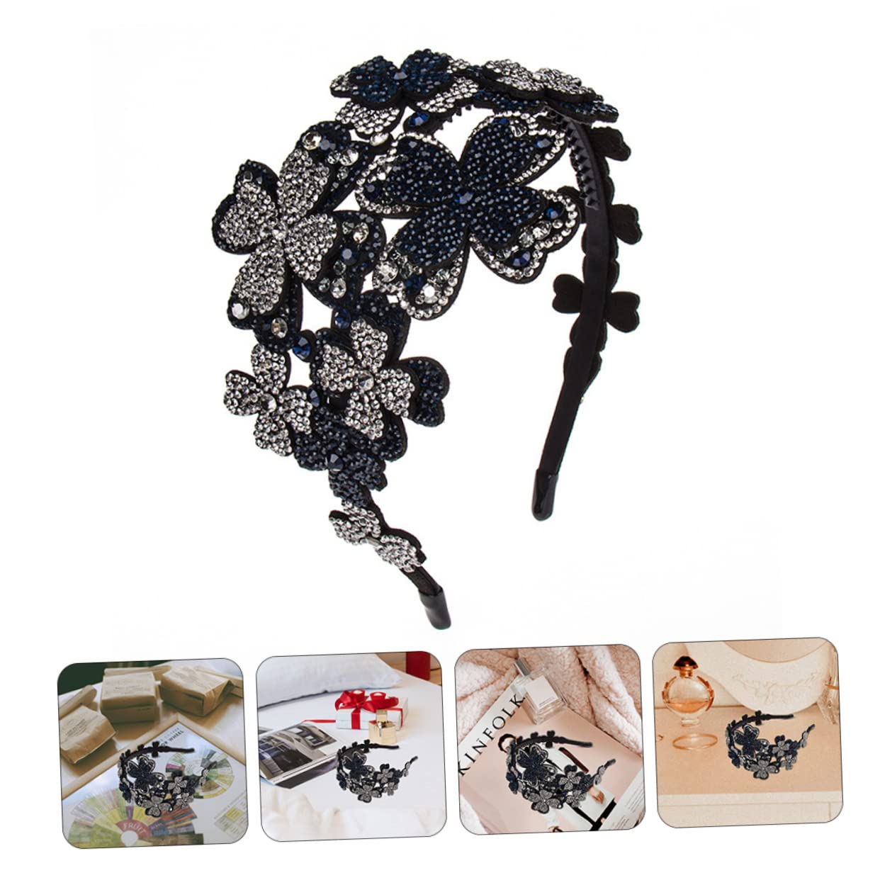 DOITOOL 3pezzi Cerchietto Flapper Accessorio Per e Ragazze Per Cerimonie Antiscivolo e Resistente