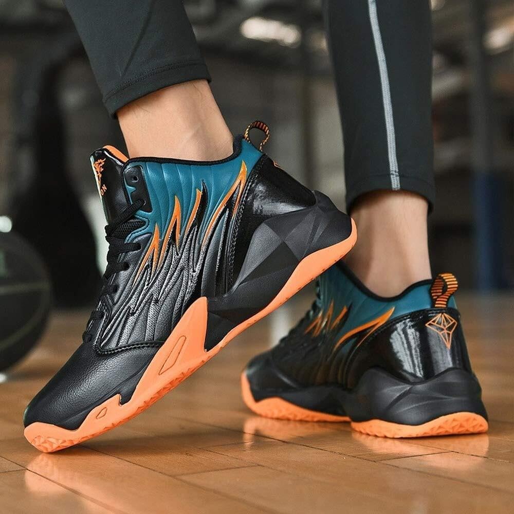 Zapatillas de Baloncesto Altas for Hombre con Suela Goma, Antideslizantes, Resistentes al Desgaste y Moda Zapatos para Caminar