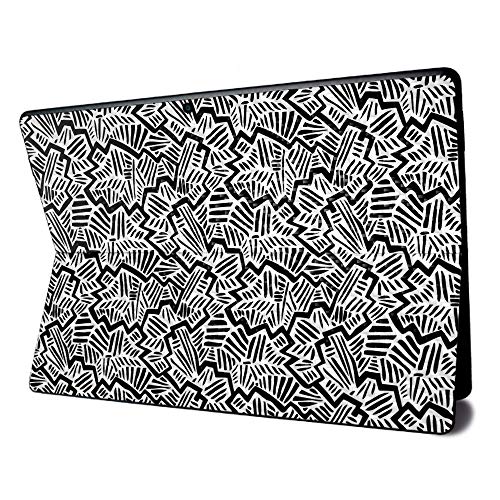 Image of MightySkins Carbon Fiber Skin for Microsoft Surface Pro X - Abstract Black | Textured Carbon Fiber Finish | Easy to Apply, Remove, and Change Styles | Made in The USA