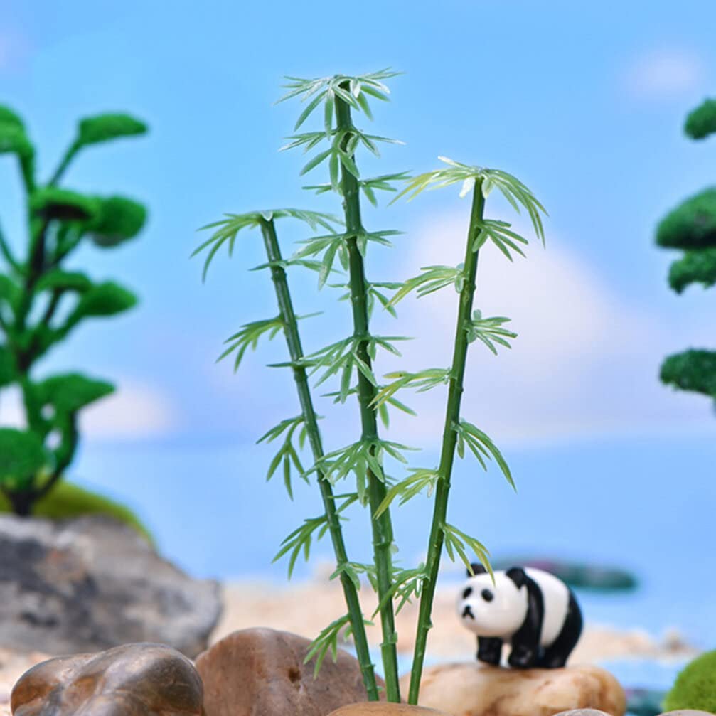 SOPOTUTU 12 Pièces Modèles Miniatures Bambou Abs Décoration