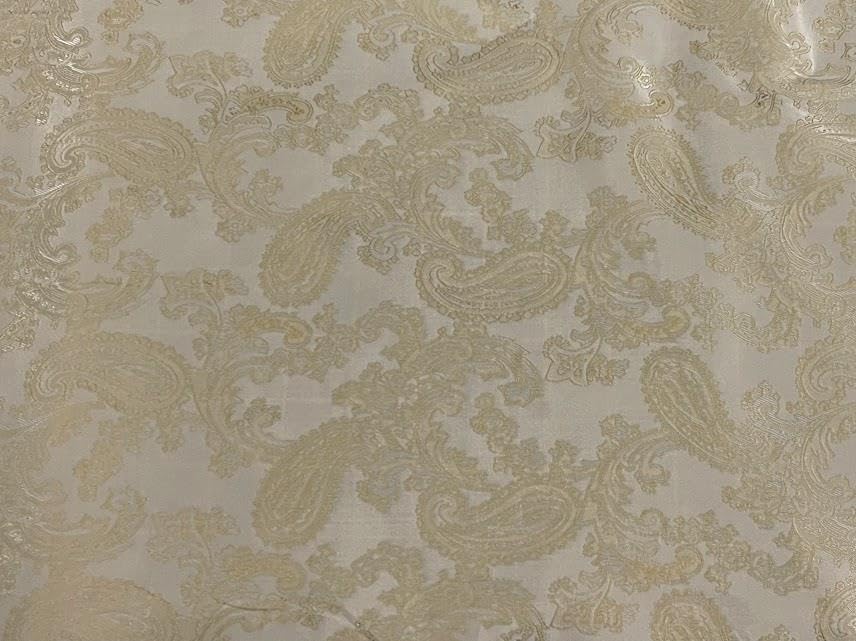 Paisley żakardowa satynowa podszewka materiał szampański 10MTR