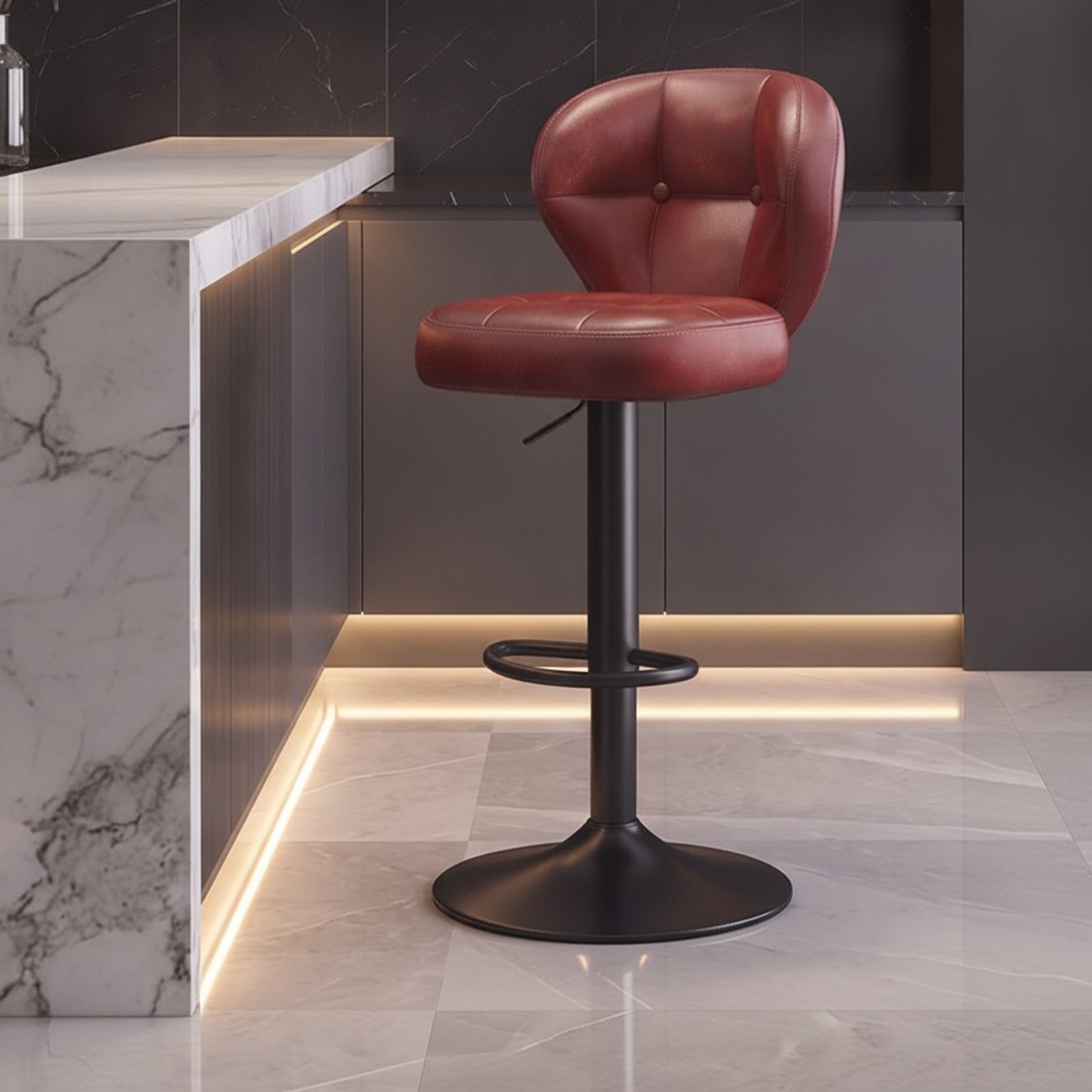 Comptoir Stable | Ergonomique, Bar, Confortable, pr Cuisine, Rouge
