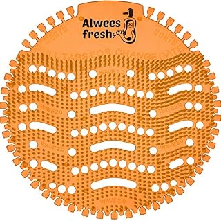 Urinal Screens, Splash Mats, Urinal Deodoriser - 10 Pack - Fits Most Top Urinal Brands & Waterless. Anti-Splash & Odour Neutraliser by Alwees Fresh (mango)
