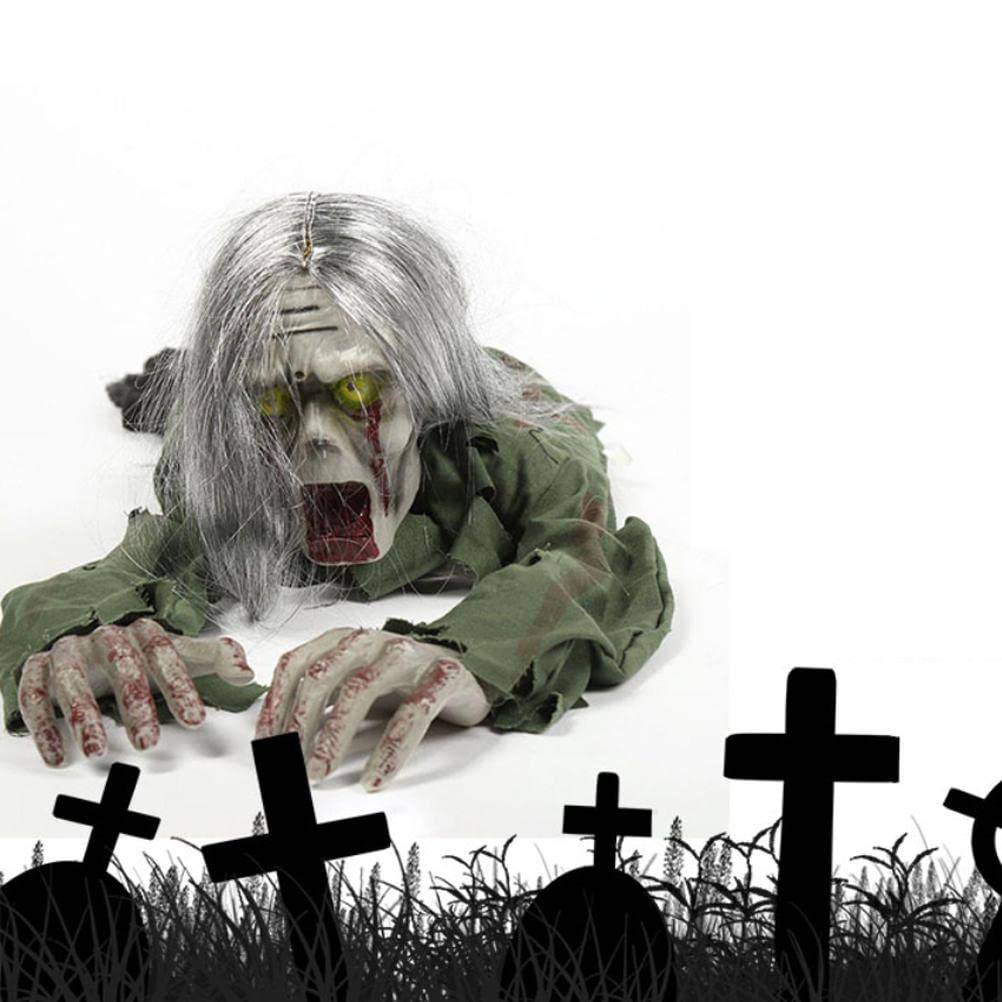 Gonetre Fantasma Zombi Strisciante Elettrico di Halloween, Decorazioni (A)