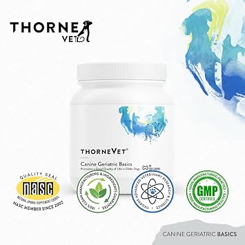 ThorneVET Canine Geriatric Basics Senior Dog Multi-Vitamin/Mineral Formula Supports Healthy Cognition, Joints, and Eyes, 90 Soft Chews