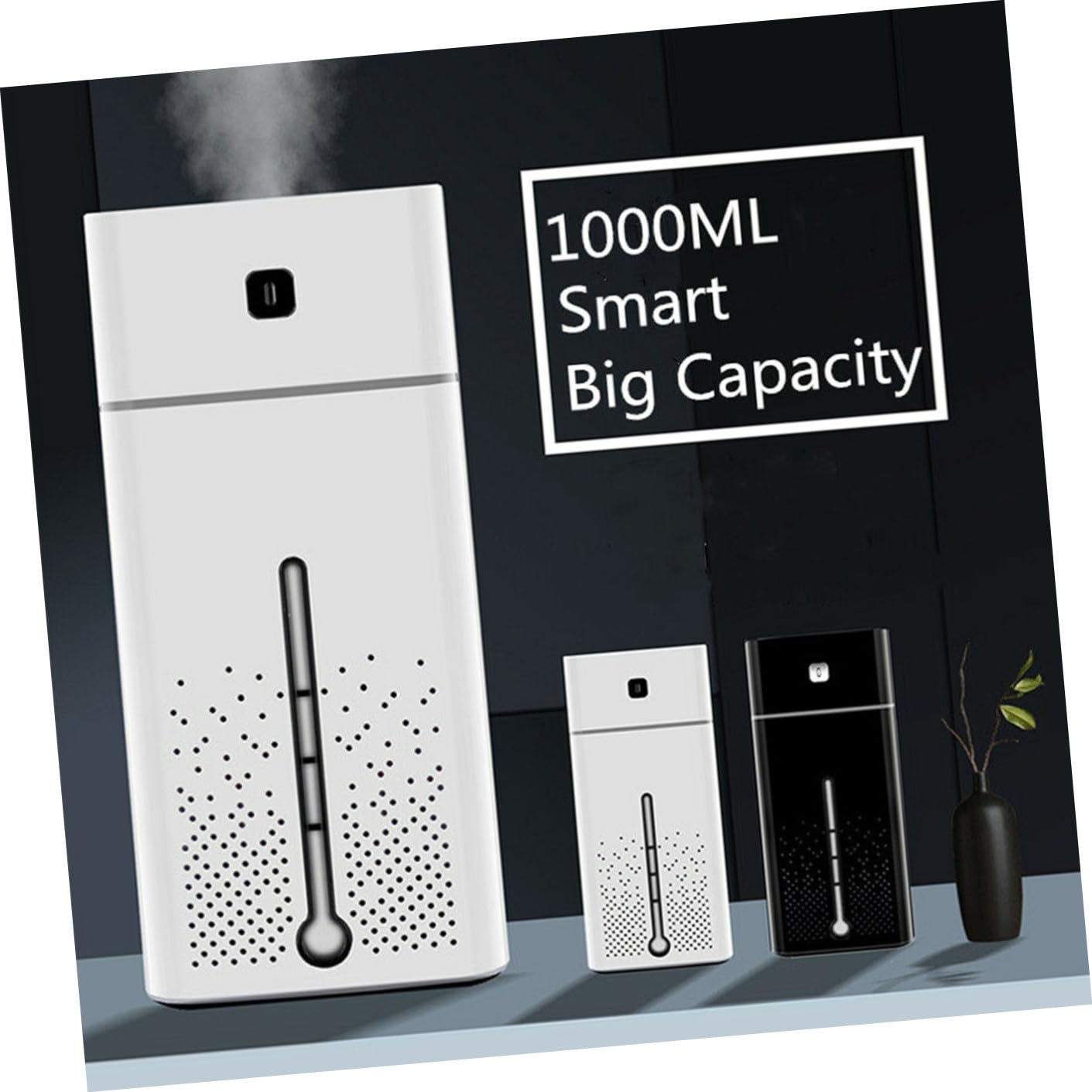 Umidificatore USB Mini Multifunzione 1l Silenzioso per Casa e Auto | Plastica Nera, Aumenta L’umidità, Riduce Odori Sgradevoli, Adatto a Scuola e Auto
