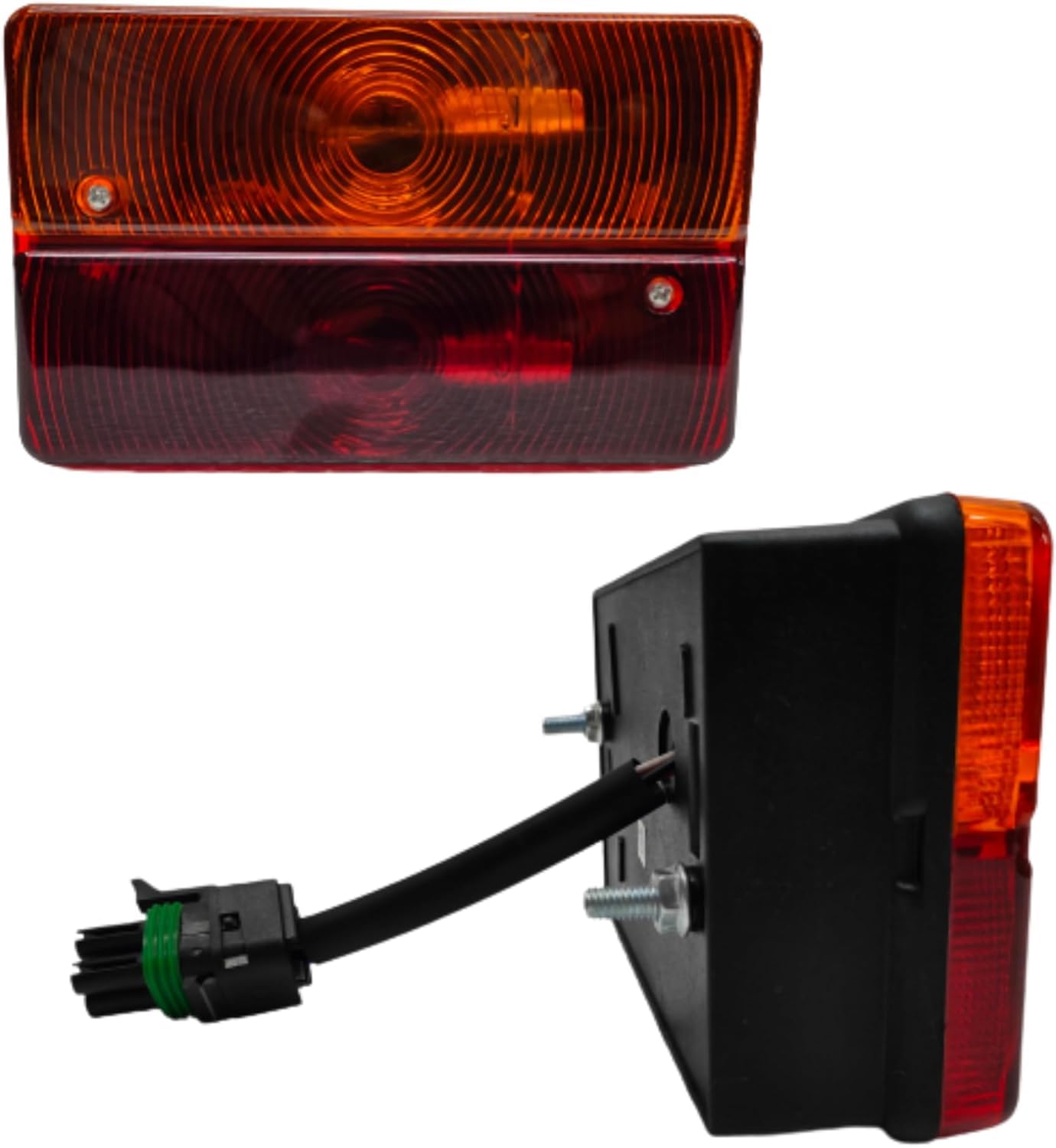 Fanali posteriori di arresto posteriori per modelli 1400B 1550B 1600B 1700B JCB 3CX 4CX LOADING SHOVEL 926 Facile da installare Design durevole Fanale posteriore affidabile(rosso/ambra)(grande)