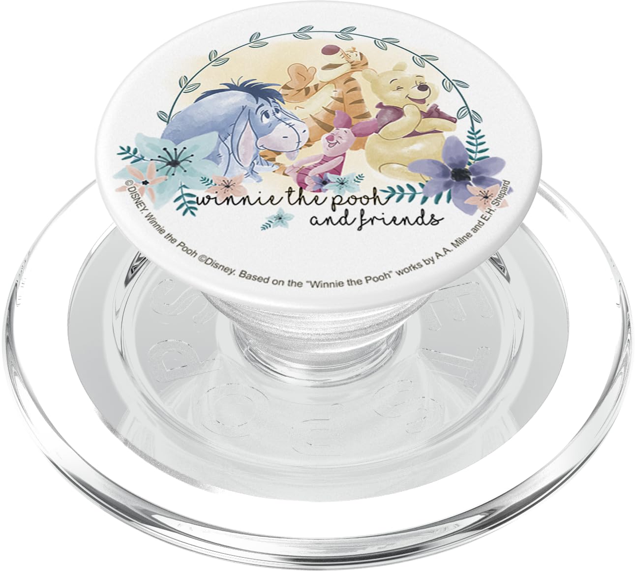 Disney Winnie the Pooh Winnie And Friends Laughing PopSockets MagSafe PopGrip for iPhone