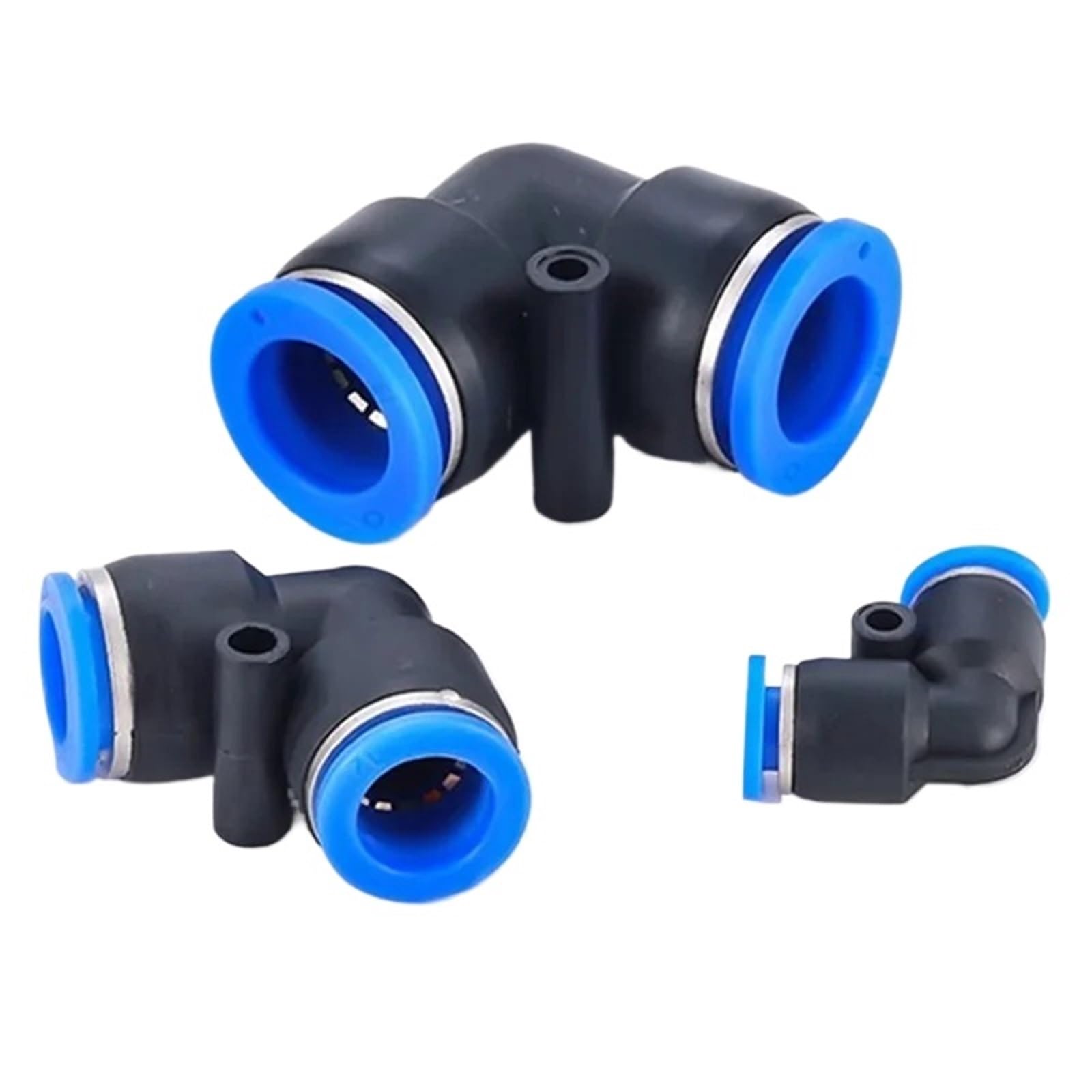 20 pezzi Raccordo rapido pneumatico PV Gomito a 90 gradi in plastica 4 mm 6 mm 8 mm 10 mm Parti pneumatiche Tubo a pressione Connettore rapido for acqua a 2 vie(PV-10,1000PCS)