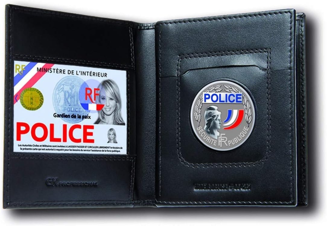 Porte‑Carte Horizontal 3 Volets en Cuir véritable - Élégant et Fonctionnel - Compartiments pour Cartes et médailles - Format Compact 125 x 105 mm