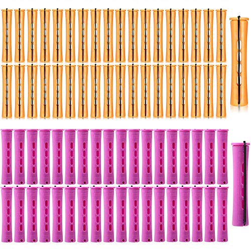 Hair Perm Rods Set 72 Pcs Long Hair Perm Rollers Curler Perm Rods for Natural Hair Cold Wave Rods Hair Curler Styling Tools for Curly Wavy Hair