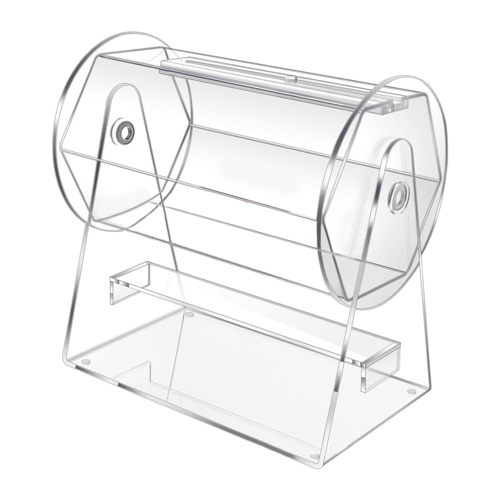 Milageto Acryl-Tombola-Trommel, transparente Tombola-Losbox, Tombola-Lostrommel für Jahresversammlung, Firmenfeiern, Tickets, Familienspiele