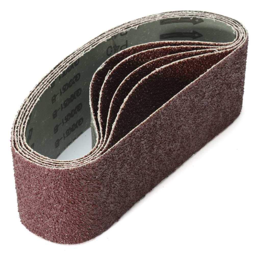 5 pièces 533 x 75 mm courroies de ponçage 40 grains en aluminium pour ponceuse à bande polissage outil abrasif de machine de remplacement, Chine