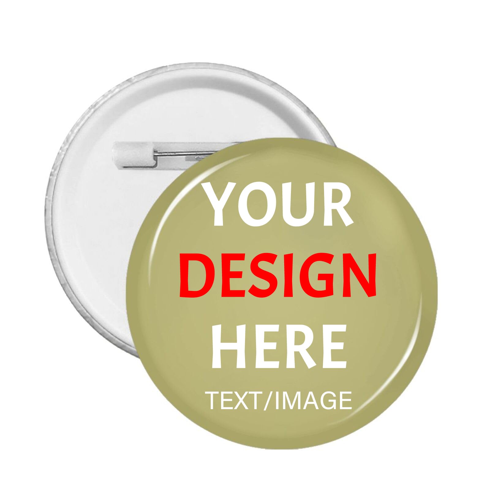 Custom Pins With Your Picture Text Logo Name Photo, Personalized Pins Buttons Custom Gift