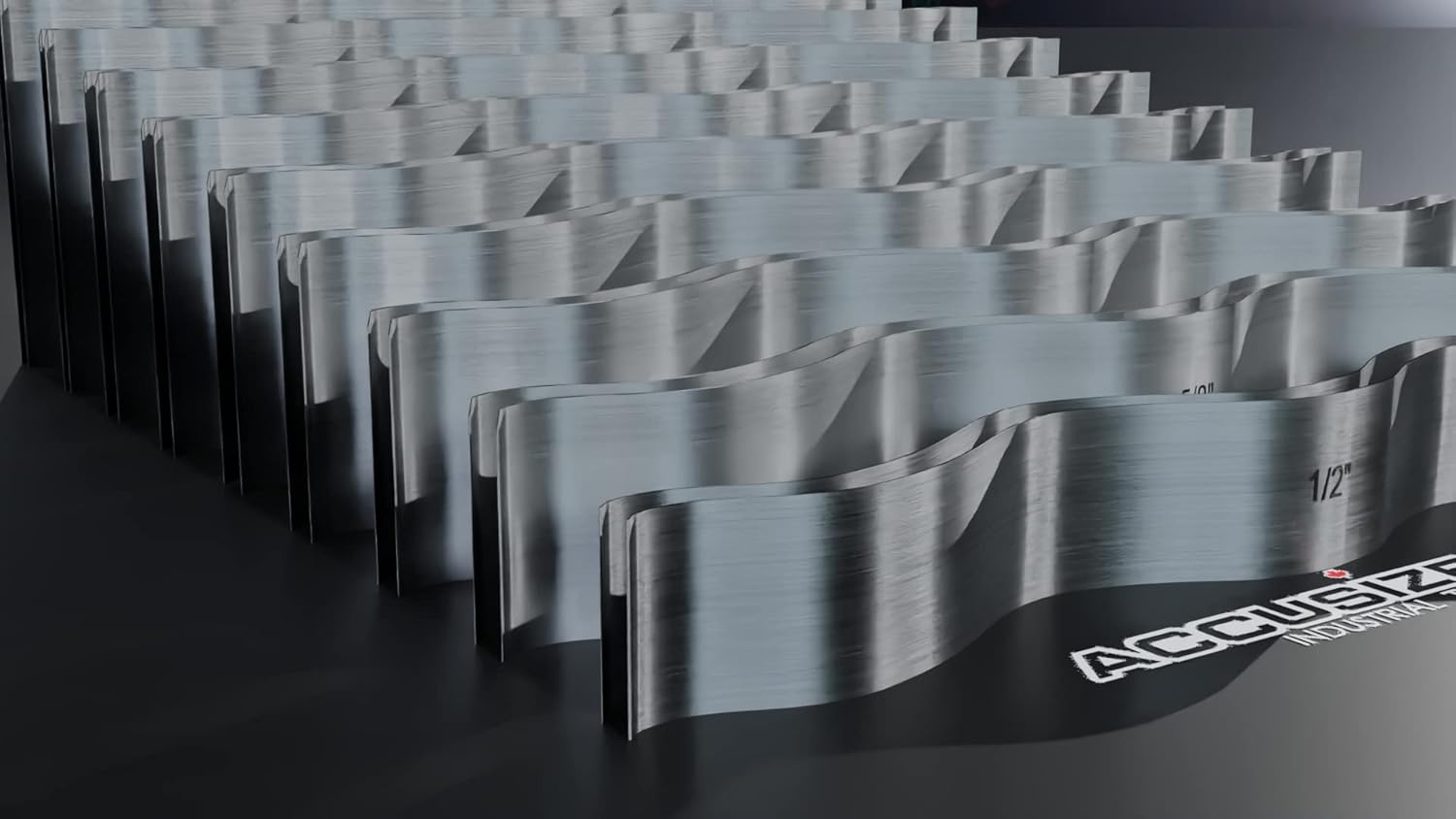 Accusize Industrial Tools 9 Pairs Wavy Parallel Set, 1/2'' to 1-1/2'' by 1/8'' Increment, Eg10-1440