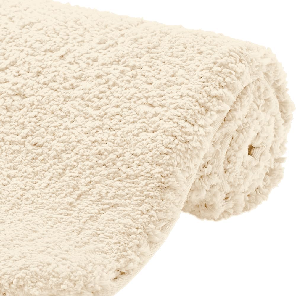 Gorilla Grip Premium Luxury Bath Rug, 60×24, Absorbent, Soft, Thick Shag, Plush Bathroom Mat Rugs, Machine Washable, Microfiber Quick Dry, Mats for Shower, Bathtub and Floor Accessories, Ivory Gorilla Grip Premium Luxury Bath Rug, 60×24, Absorbent, Soft, Thick Shag, Plush Bathroom Mat Rugs, Machine Washable, Microfiber Quick Dry, Mats for Shower, Bathtub and Floor Accessories, Ivory