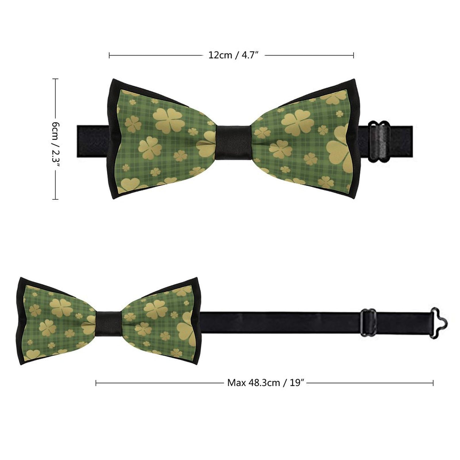 GoasNei Happy St. Patrick's Day Bow Tie for Men Adjustable Necktie Funny Tie Neck Ties for Weddings Party
