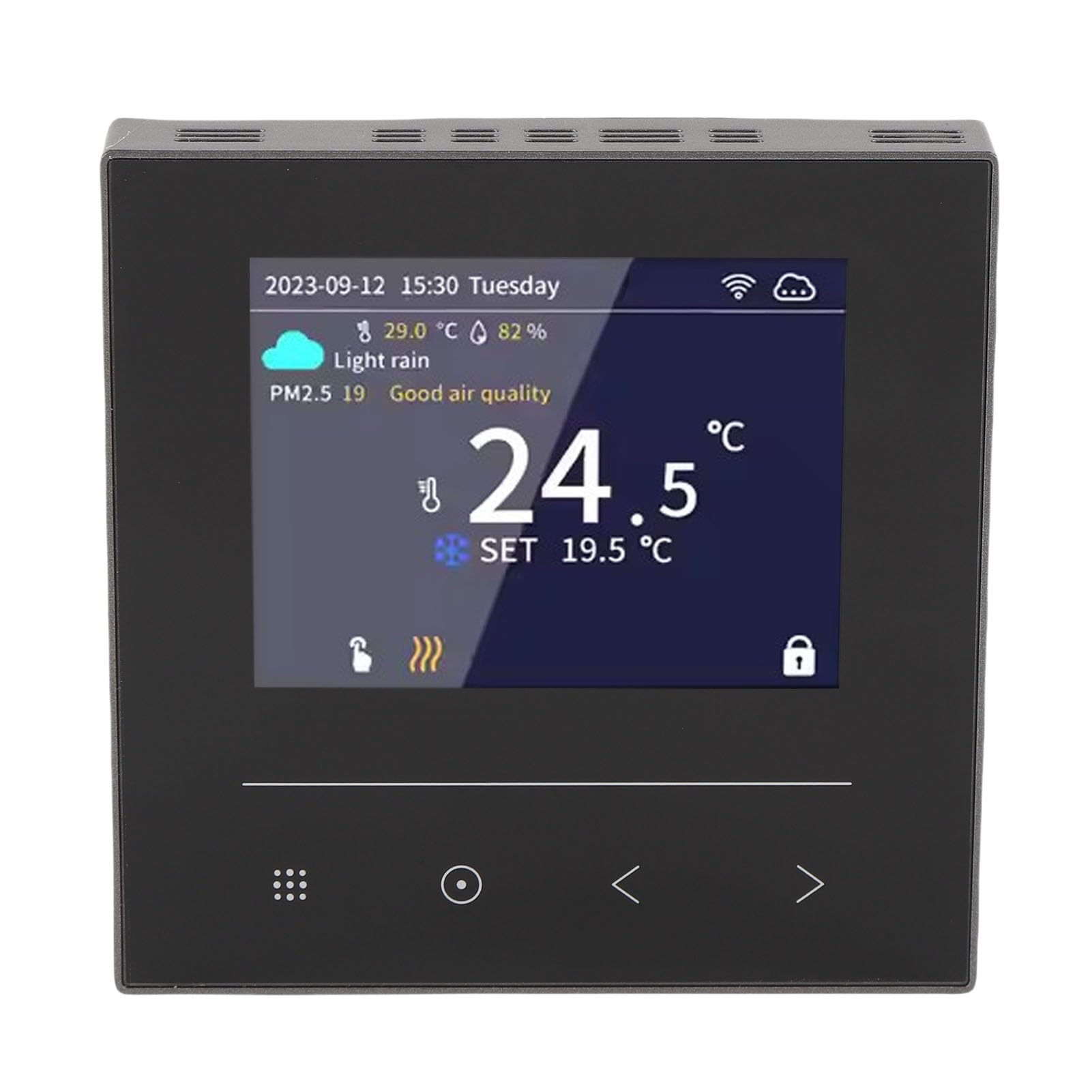 Generic Termostato Inteligente con Pantalla LCD, Control WiFi, Controlador de Temperatura de Alta Precisión para Uso Doméstico Conveniente, 1 Pieza, ABS