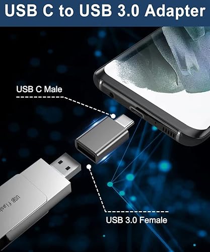 Miniatura 2 de Paquete de adaptador USB C a USB con cable de carga tipo C de 6.6 pies, compatible con MacBook Pro 2022, S22 21, iPad Pro Air 4 5 4th 2020, Samsung