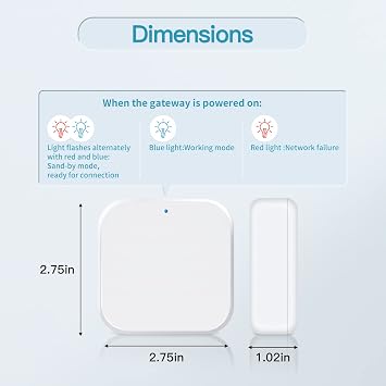 WiFi Gateway - Remote Control With TTLock App, G2 Smart Hub Compatible With Alexa Voice Control, Bridge for Key Lock Box - White