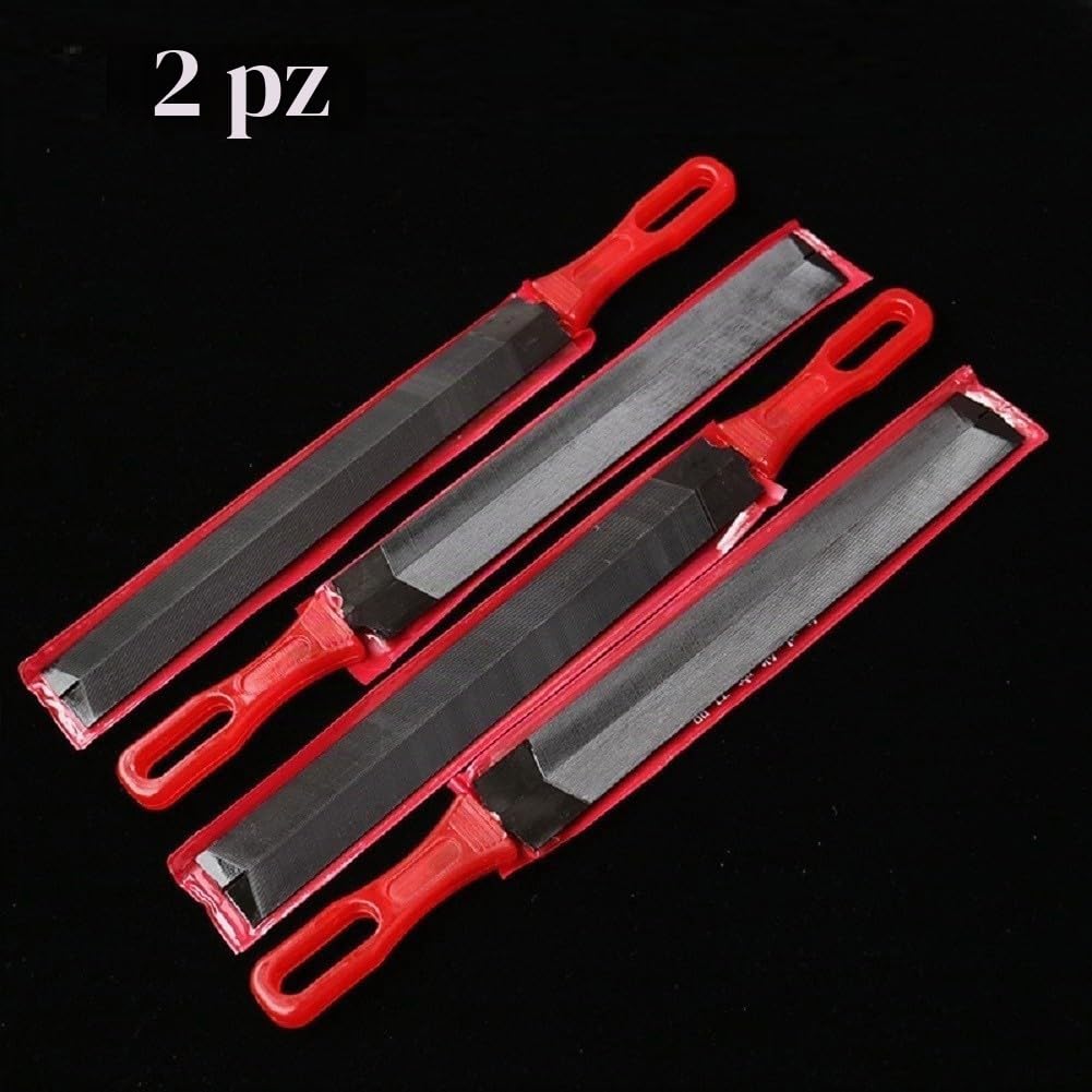 DAZZLEEX 2pcs Affilatura e raddrizzamento, 2 lime per sega a mano, rendono i denti di sega più affilati, manico in gomma morbida per una presa comoda(6inch+8inch)