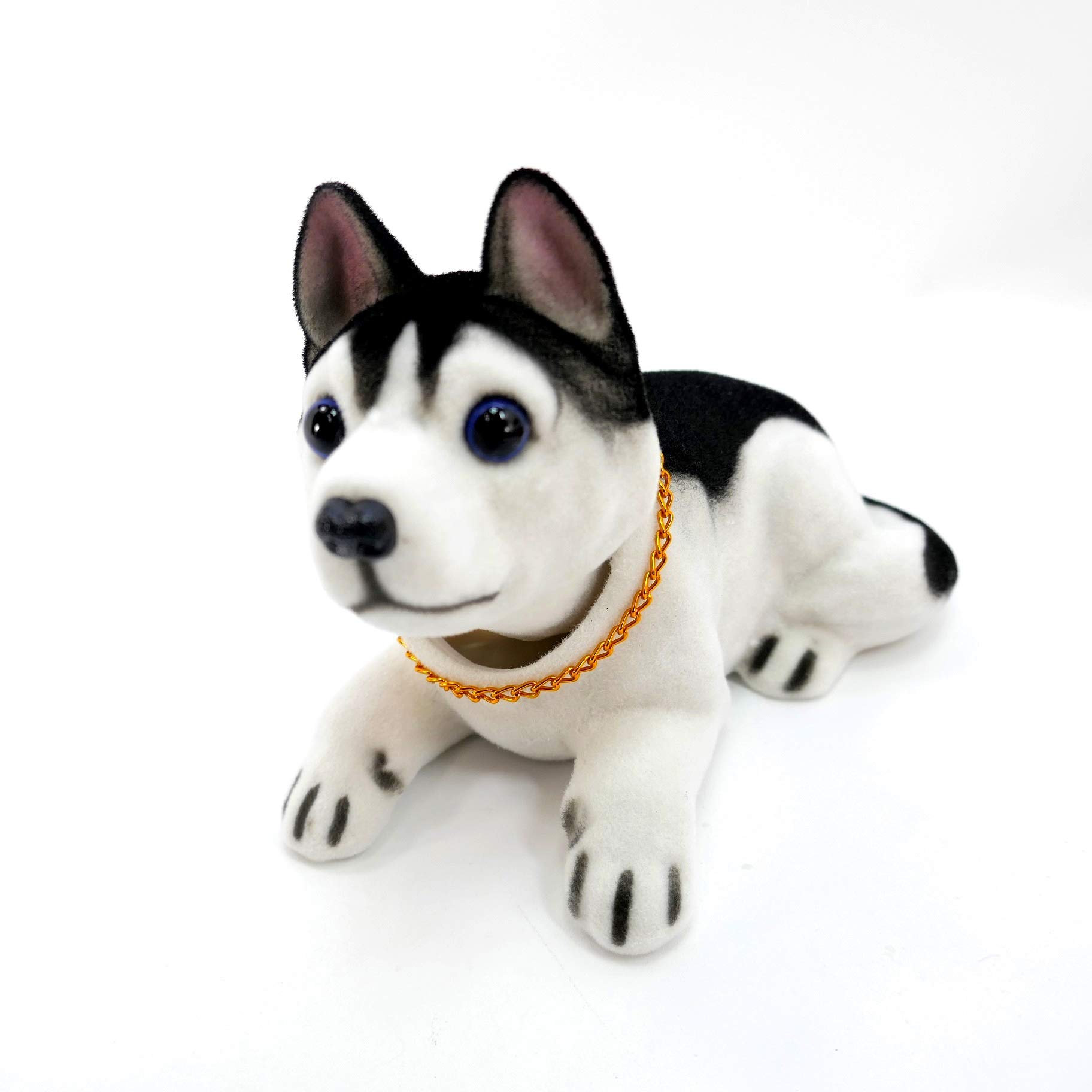 Amazon.co.jp: 首振り犬 ハスキー犬 AO-016 赤ぺこ風 イヌの首振り人形