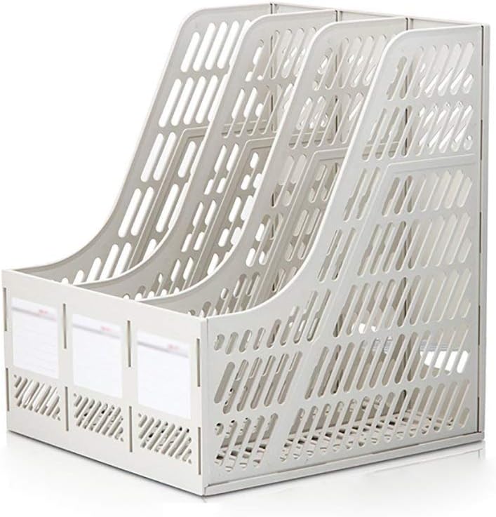 Sturdy Magazine File Holder,Desk Organizer for Office Organization and Storage,25.8x26.2x31.3cm(Gray)