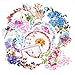 Molshine 80pcs Diverses Formes Grandes Autocollants-Étonnantes Fleurs Série Plante Stickers pour Bullet Journal Décoration,DIY,Scrapbook,Ordinateur Portable,Enveloppe,Bagages,Réfrigérateur-4Pack