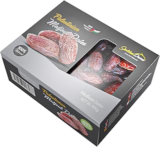 GOLDEN DOME Delicious and Juicy Medium Medjool Dates (Box of 900g) | All Natural, No Added Sugar, Free from Additives, Sustainably Grown and Hand-Picked Palestinian Dates