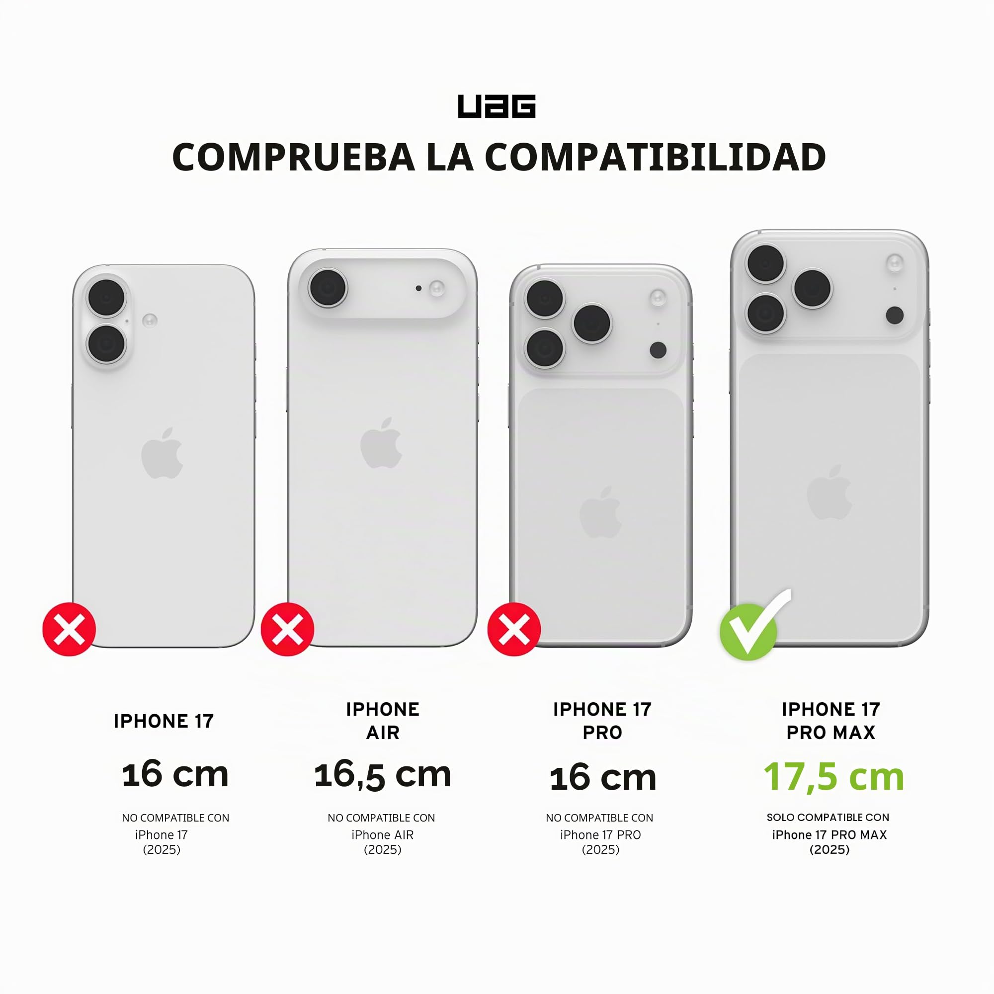 Urban Armor Gear Monarch Pro Funda Compatible con Apple iPhone 17 Pro Max Carga Inalámbrica Magnética Protección 5 Capas Fibra de Carbono