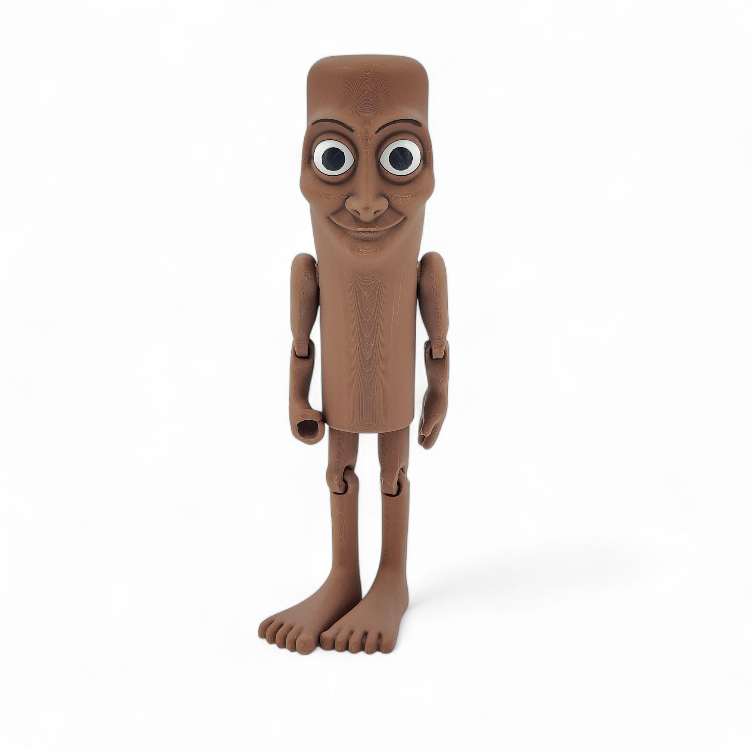 Tung Tung Tung Sahur Action Figure | 6-Inch Meme Toy | Italian Brainrot Collectible | 3D Printed Articulated Model with Bat | Funny Viral Figurine Gift | Brown (Pack of 1) - Image 5 thumbnail