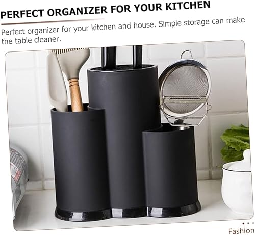 Miniatura 8 de YARNOW Organizador de cajones de almacenamiento, soporte para utensilios de cocina, soporte de utensilios de cocina negro, soporte de muelle de