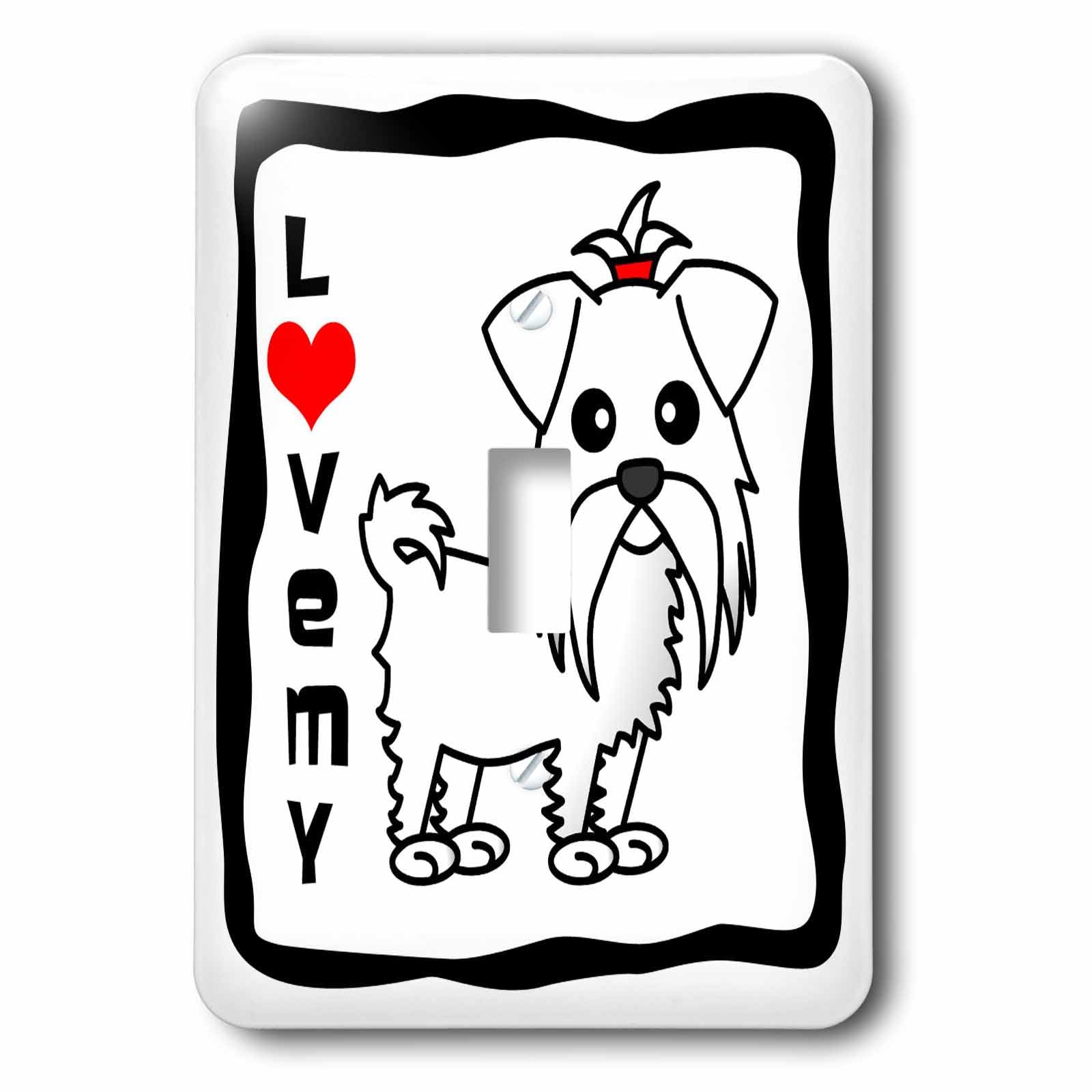 Bichon Maltais interrupteur à bascule pour afficher votre amour des animaux sur vos murs