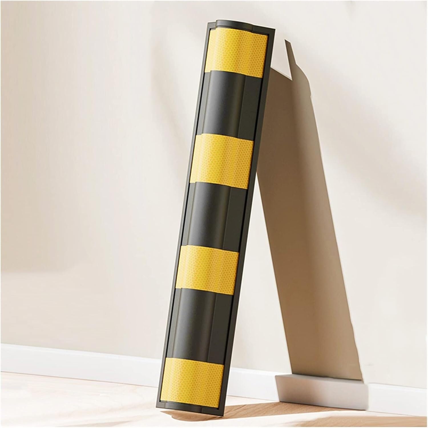 Generico Protezioni angolari Riflettenti in Gomma per pareti e Pavimenti - Confezione da 10 (120 cm) - Gialle - Protezioni di Sicurezza per Bordi di Garage e casa - Resi