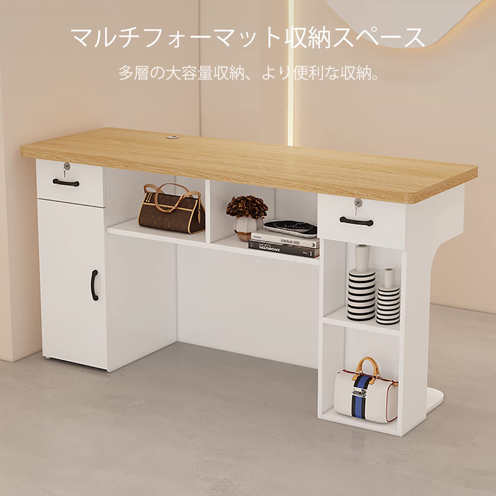 Amazon.co.jp: 受付カウンター レジカウンター カウンターテーブル