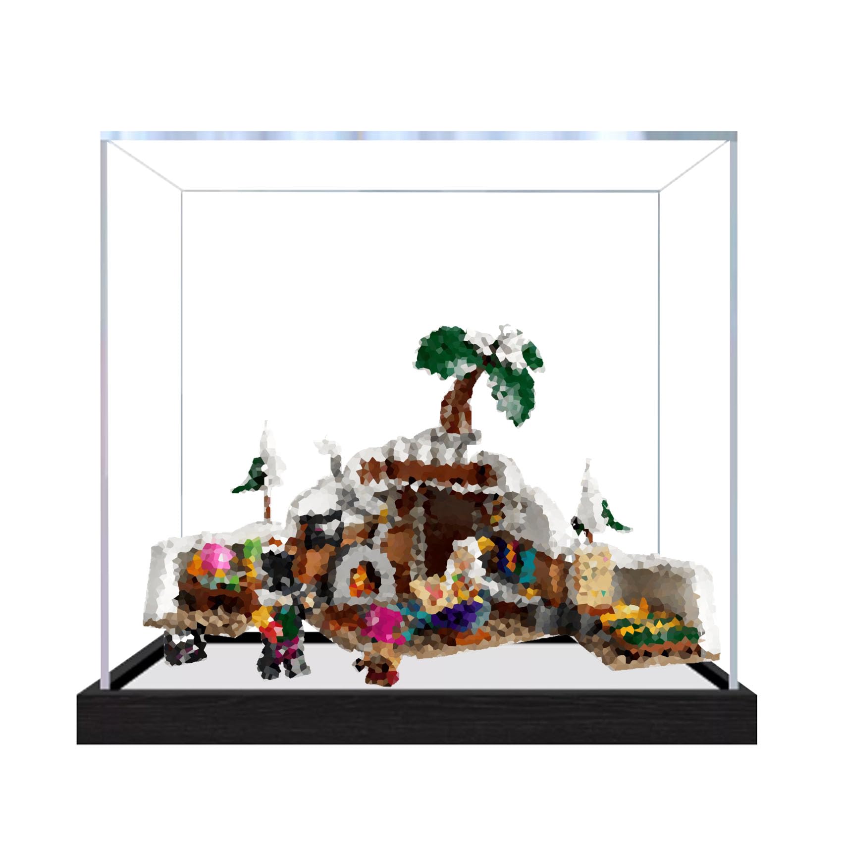 Dustproof acrylic Display Case for Le-go 75641 Hideout Model-display box only (StyleC 2mm)