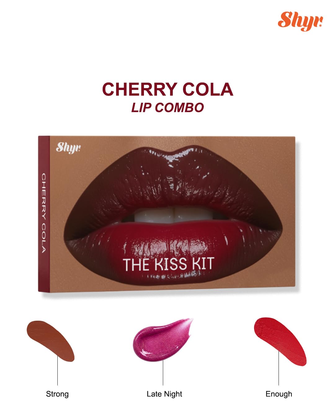 Buy Shyr Beauty Kiss Kit Cherry Cola Lip Kit (Lipstick + Lip Gloss