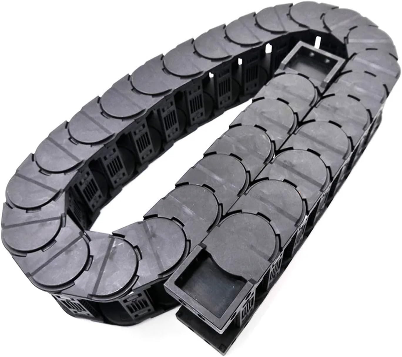 Transmission Chain of Power Low Noise Bridge Wire Carrier Cable Drag Chain Drive Transmission Towline for CNC Machine Tools Channel Transmission Chain of Power(R100,35x25 mm)