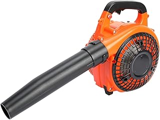 Souffleur Thermique 26cc à Essence 2 Temps | Souffleur de Feuilles Portable sans Fil Débit d’Air 9,8 m³/Min Vitesse 250 km/h | Aspirateur Souffleur Broyeur pour Jardin et Feuilles Mortes