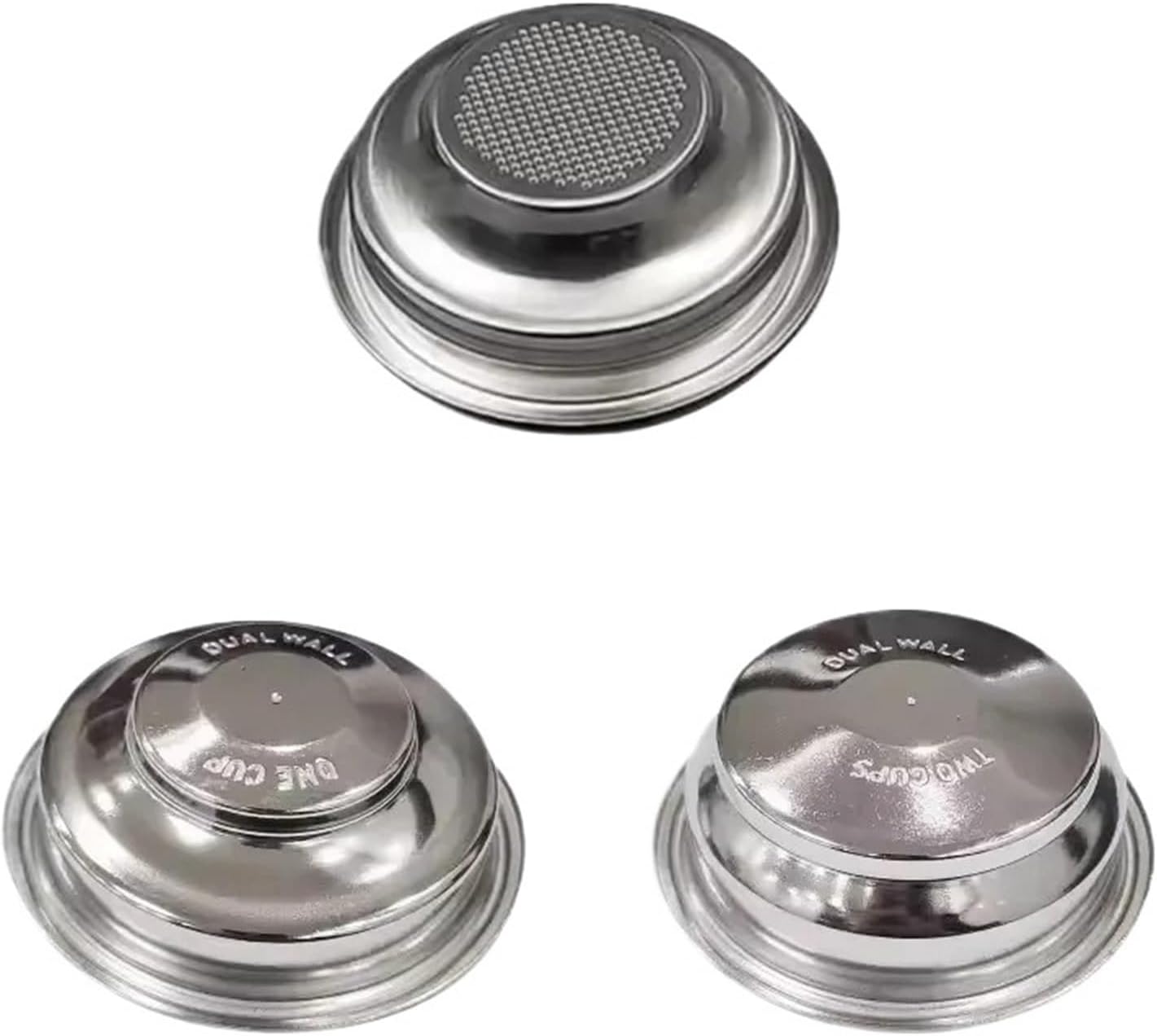58mm E61 Group Head Bottomless Portafilter Single Double Spout For E61 Coffee Machine Filter Holder(3pcs Coffee Basket)