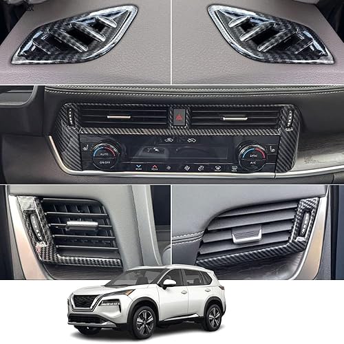 Miniatura 7 de Kakash Accesorios interiores personalizados para Nissan Rogue 2021 2022 2023, cubierta trasera de ventilación de aire acondicionado, cubierta