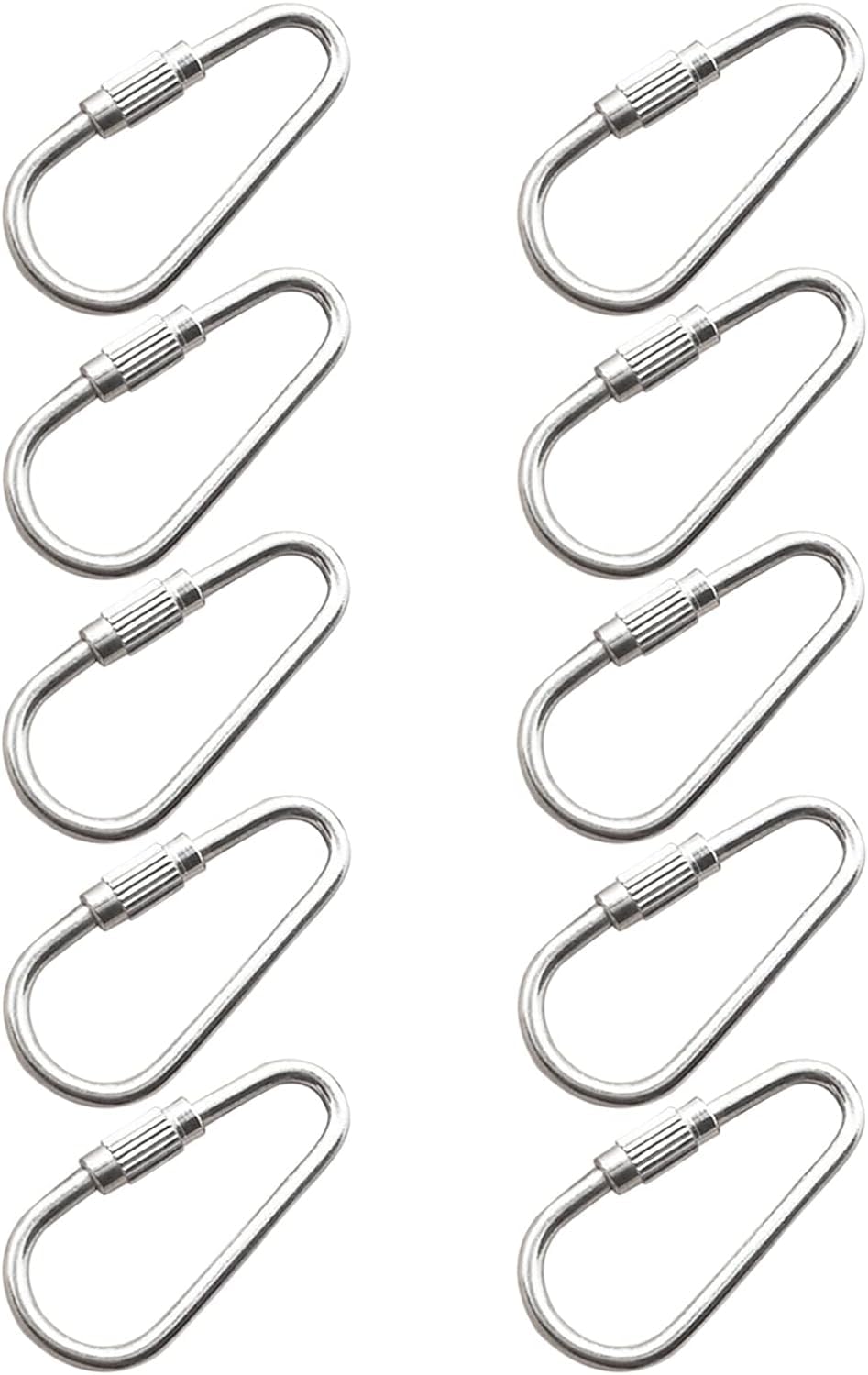 10 Pcs Silvery Parrot Toy Hook Stainless Steel Parts Heavy Duty Metal Hooks Suitable for Most Bird Or Small Animal Hanging Toys Parrot Bird Hooks Metal Stainless Steel Parts DIY Bulk Birds