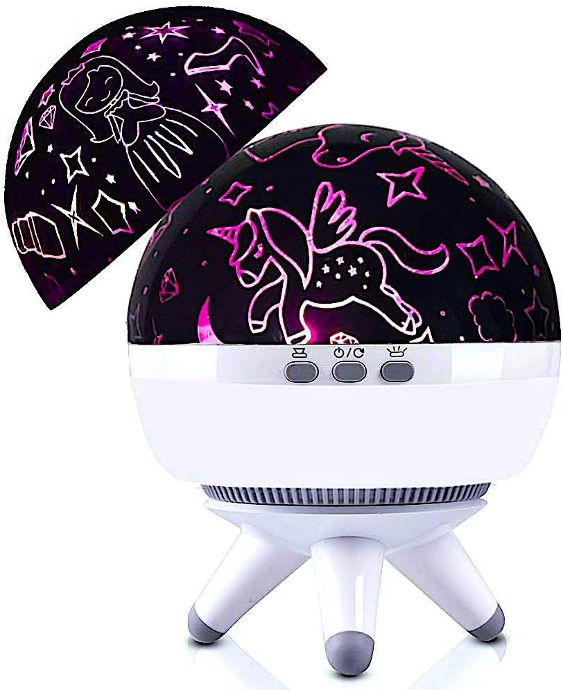 Little Girl Gifts,Present for 3 4 5 Years Old Girls Night Light,Unicorn Lamp,Princess Light,Girls Gifts for 2 3 4 5 Years Old,Christmas Gift for 1-15 Years Old (Unicorn&Princess-Pink)