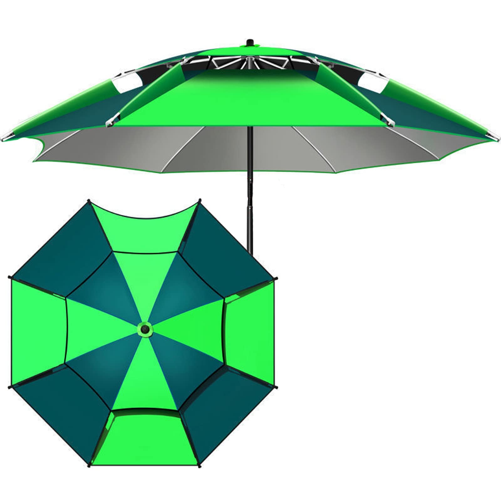 WDSOPK Garden Parasol, Sturdy Umbrellas Patio, with Tilt Function, 16 Ribs, Ventilation, Easy to Assemble, Rain Windproof Umbrella, for Balcony, Gardens, Outdoor