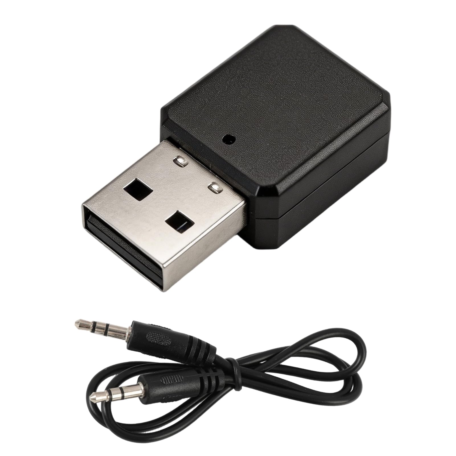 Adaptador USB Bluetooth 5.1, Adaptador Bluetooth USB Coche con Salida AUX, Receptor Plug and Play con Cable de Audio de 3,5 mm para Altavoces, Teléfonos, Ordenadores y Llamadas Manos Libres
